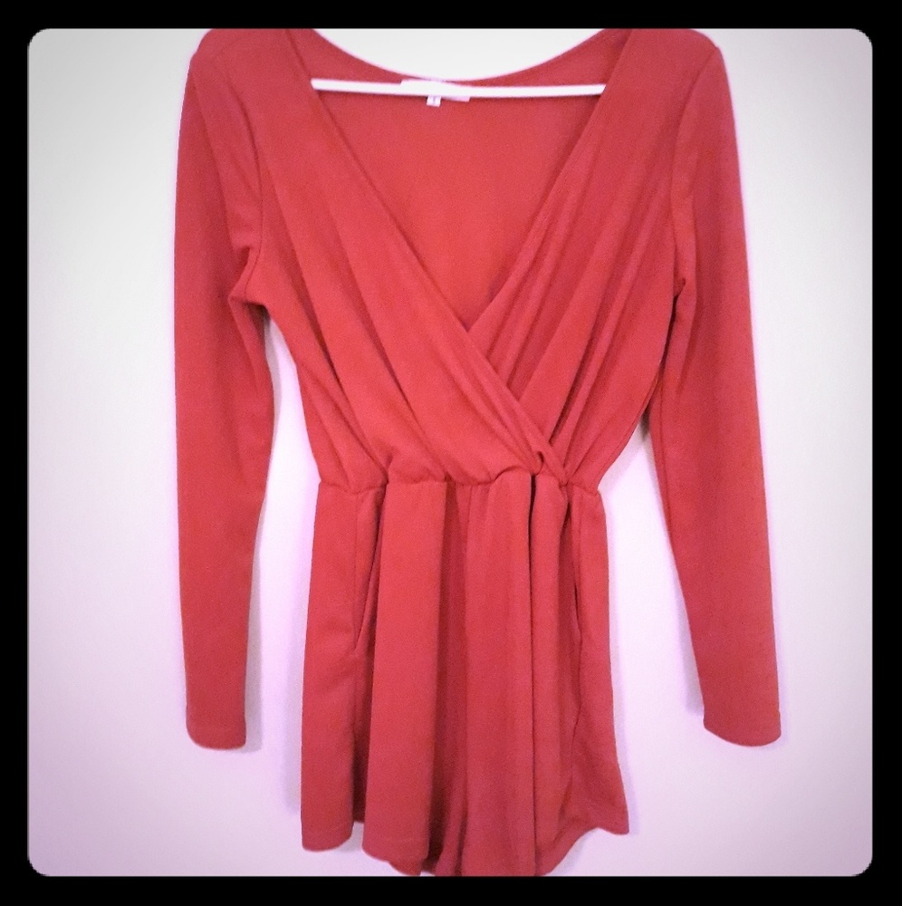 Burnt orange romper